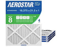 Aerostar 16.375x21.5x1 MERV 8 Air Filter, 4 Count, ACTUAL SIZE (16.50 x 21.50 x 0.75), HVAC, Air Conditioning & Furnace Filter Captures Dust, Lint & Pollen (MPR 600 / FPR 5), Made in USA