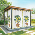 Lemons Outdoor Curtains for Patio Summer Fruit Lemon Tree Waterproof Outside Curtains with Grommet Top Weatherproof Curtain for Cabana Pergola Gazebo, 1 Panel, 54" W x 84" L