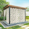 Leaf Outdoor Curtains for Patio Summer Jugal Leaves Pastoral Plant Linen Waterproof Outside Curtains with Grommet Top Weatherproof Curtain for Cabana Pergola Gazebo, 1 Panel, 54" W x 95" L