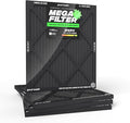 PuroAir MegaFilter - 20x24x1 Air Filter MERV 13 Activated CarbonTech Defense - Heavy Duty 3 Layer Furnace Filters Allergens, Pollen, Dust, Pet Dander, Smoke, Odors - HVAC Air Filter 20x24x1 (4-Pack)