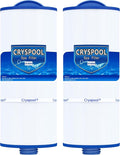 Cryspool® 06046 Filter Compatible with J-300, J400, 6CH-960, FC-2800, PJW60TL-F2S, 14081, 6540-383, Premium, Closed Handle(Not Removable Tops), 60 Sq. Ft Spa Filter Cartridge, 2 Pack