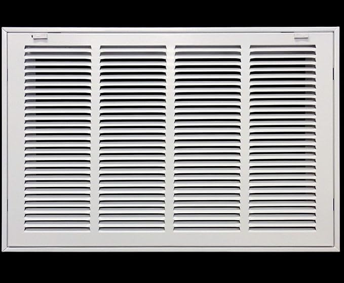 HVAC Premium 22 x 14 Duct Opening Steel Return Air Filter Grille, for 1-inch Filter, Removable Door, Flat Stamped HVAC Vent Cover Grille, Outer Dimensions 24.5 x 16.5
