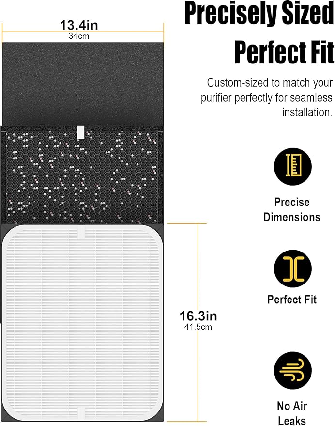 3500 Replacement Filter Compatible with Air Doctor AD3000, AD3500, and AD3500i Air Purifiers – 2 Premium Filters, 4 Carbon Filters, and 8 PreFilters – Compare to Part# ADF3001 ADF3002 ADF3003 ADF3010