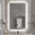 Bathroom Mirror with LED Lights，Bathroom Led Mirror ，Backlit Bathroom Mirror ，Smart Modern Bathroom Vanity Mirror，with Touch Sensor/Demister pad，Adjustable Lights(A,W70*H90cm/W27.6*H35.4IN)