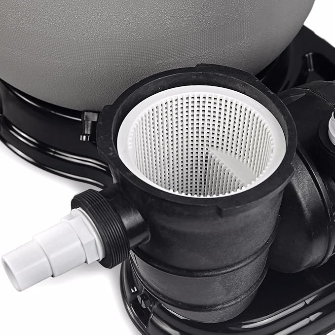 XtremepowerUS 19" Sand Filter with 1.5 Horsepower Above Ground Inground Swimming Pool Pump Media System 4500GPH, Grey/Black