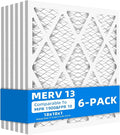 (6 Pack) 18x18x1 Furnace Air Filters, MPR 1900 & FPR 10, MERV 13 Pleated Air Filter (Actual Size: 17.75" x 17.75" x 0.75")