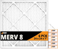 Tiger Tough 24x24x1 Air Filter MERV 8 MPR 600-800, High-Performance Pleated HVAC AC Furnace Filter Replacement for Home, 6-Pack