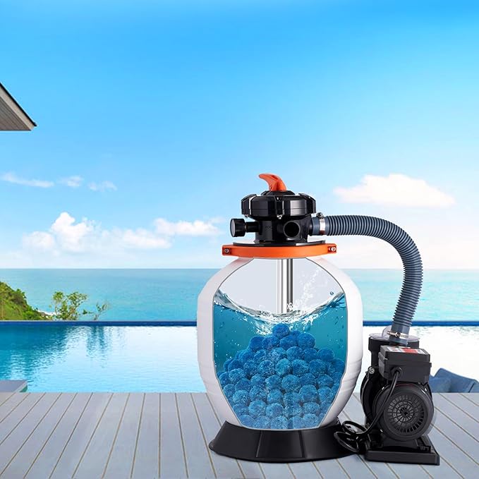 VEVOR Pool Filter Balls for Sand Filter, 4 lbs, Filter Balls Replace Pool Filter Sand, Reusable Blue Polyester Fiber Filter Media with Wash Bag, for Swimming Pool Aquarium Tank Above Ground Pool
