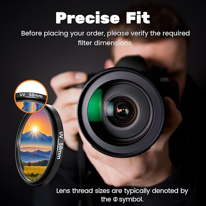 3 Pack Universal Lens Filter Kit 40.5mm, Multi-Coated Optical Glass UV+CPL+FLD Filters Set UV Blocking + CPL Polarizer + FLD Fluorescent Filter with Protective Storage Case