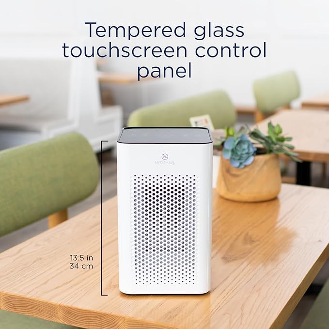Medify MA-25 Air Purifier with True HEPA H13 Filter | 825 ft² Coverage in 1hr for Allergens, Smoke, Wildfires, Odors, Pollen, Pet Dander | Removal to 0.1 Microns | White, 2-Pack