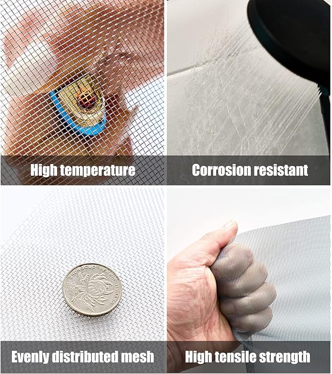 Stainless Steel Woven Wire Mesh Stainless Steel Woven Wire Mesh 14 Rodent Control Cage Net Garden Insect Screen Corrosion, Resistant Filter