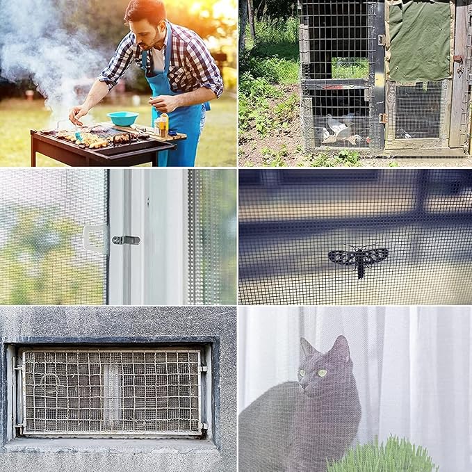 Stainless Steel Woven Wire Mesh Stainless Steel Woven Wire Mesh 14 Rodent Control Cage Net Garden Insect Screen Corrosion, Resistant Filter