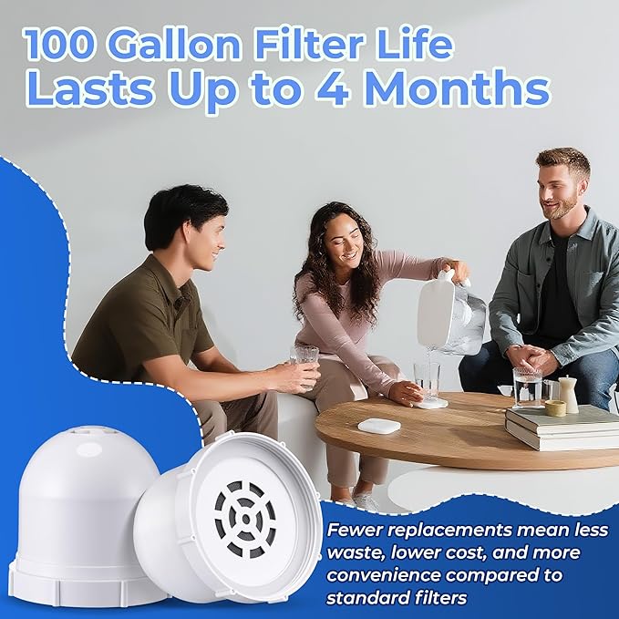 1 Pack Upgraded Water Pitcher Replacement Filter Compatible with Clearly Filtered No. 1 Filtered Water Pitcher, 100 Gallon Long Life, Removes Fluoride Chlorine Lead and Odors