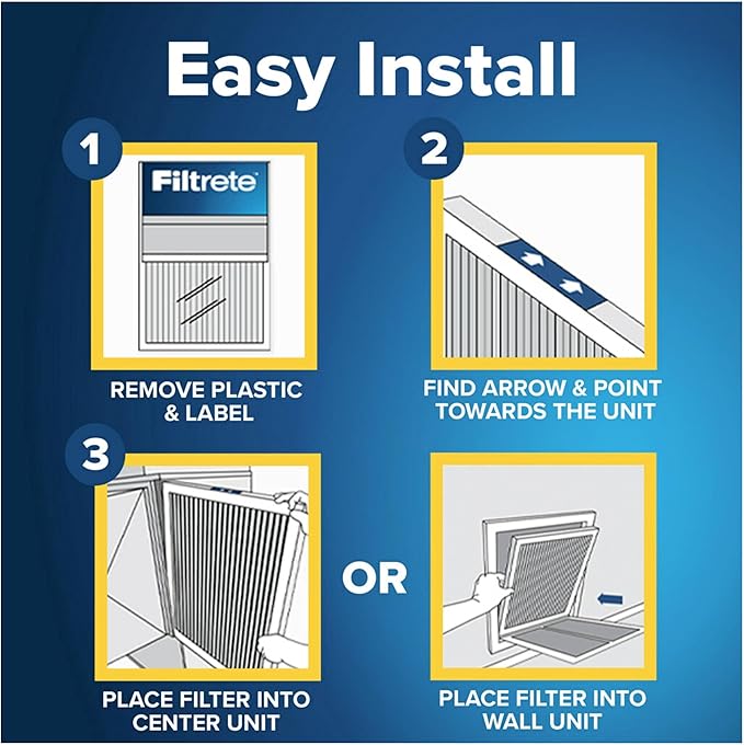 Filtrete 17.5x29.5x1 AC Furnace Air Filter, MERV 11, MPR 1000, Micro Allergen Defense, 3-Month Pleated 1-Inch Electrostatic Air Cleaning Filter, 6 Pack (Actual Size 17.19x29.19x0.81 in)