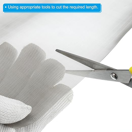 PATIKIL 40" L x 10" W Woven Wire Mesh, 100 Mesh 304 Stainless Steel Air Vent Filter Screen with Gloves for Window Security Vent Cover Filtration Animals Fence
