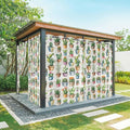 Summer Cactus Outdoor Curtains for Patio Cactus Tropical Plant Wooden Waterproof Outside Curtains with Grommet Top Weatherproof Curtain for Cabana Pergola Gazebo, 2 Pack, 54" W x 84" L