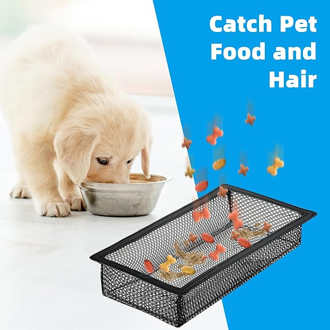 Floor Vent Screen Net 2''x12'', Air Vent Filter Mesh for Home Floor, Floor Register Cover Traps Catches Coin, Toys, Pet Food and Hair, Keeps Duct Cleaning - with Spreader Frame 4 Pack
