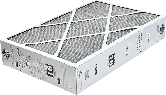 Lennox Healthy Climate X6672 16x25x5 Healthy Climate Carbon-Clean MERV 16 Filter Bundle with Same Day Supply Filter Change Reminder Magnet (5-Pack)