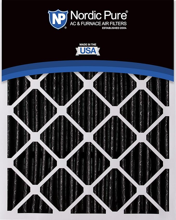 Nordic Pure 20x25x5 (Actual Size: 19 3/4 x 24 3/4 x 4 3/8) Lennox X6673 X6675 Replacement Ã‚ MERV 12 Pleated + Carbon 1 Pack