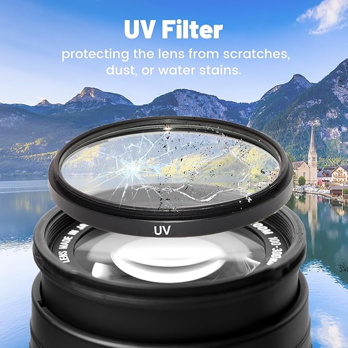 3 Pack Universal Lens Filter Kit 40.5mm, Multi-Coated Optical Glass UV+CPL+FLD Filters Set UV Blocking + CPL Polarizer + FLD Fluorescent Filter with Protective Storage Case