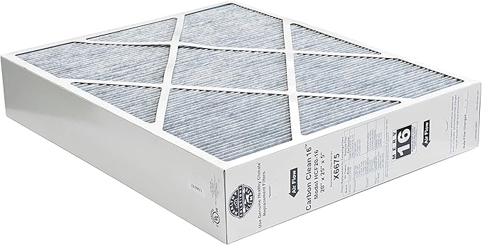 Lennox Healthy Climate X6675 20x25x5 Healthy Climate Carbon-Clean MERV 16 Filter Bundle with Same Day Supply Filter Change Reminder Magnet (5-Pack)