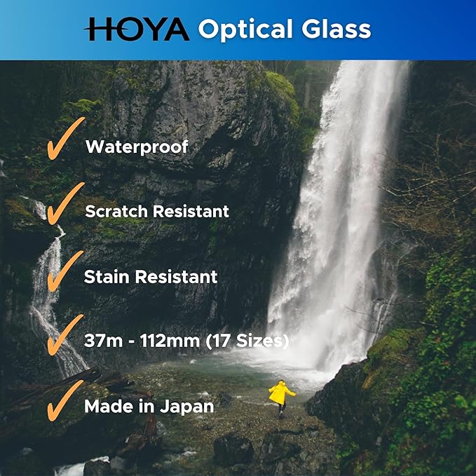 Hoya EVO Antistatic 95mm UV Filter — Camera Filters with 16-Layer SMC Coating, 5mm Thick, UV Optical Glass for Superior Resolution - Dust, Stain & Scratch-Resistant for Clear & Distortion-Free Images