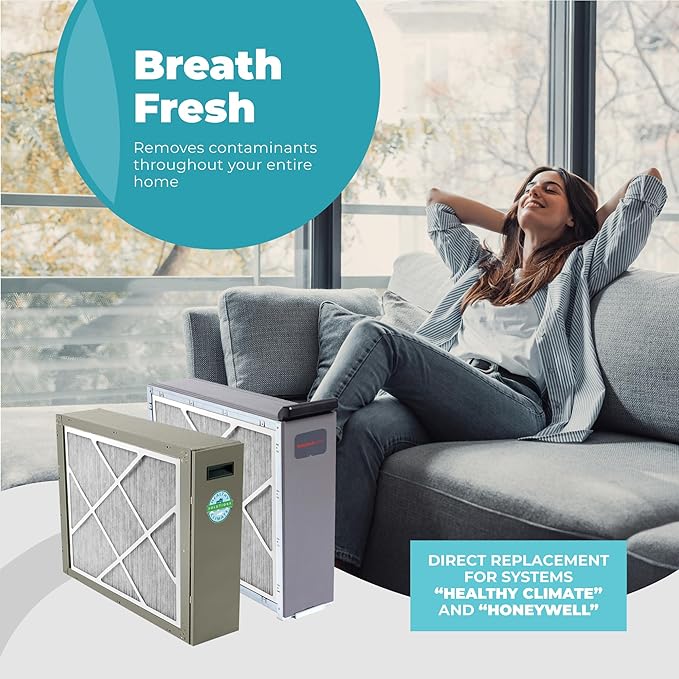 Lennox Healthy Climate Lennox X6675 20x25x5 Air Filter, Healthy Climate Carbon Clean Merv 16 Home Furnace Filter for HVAC system 3 Pack with Wholesalehome Cleaning Cloth