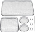 TOODOO 4 Pack RV Furnace Vent Cover, RV Flying Insect Screen for RV Water Heater Vent Cover (8.5 x 6 Inch)(4.5 x 4.5 Inch) (2.8 Inch) Stainless Steel Mesh with Installation Tool