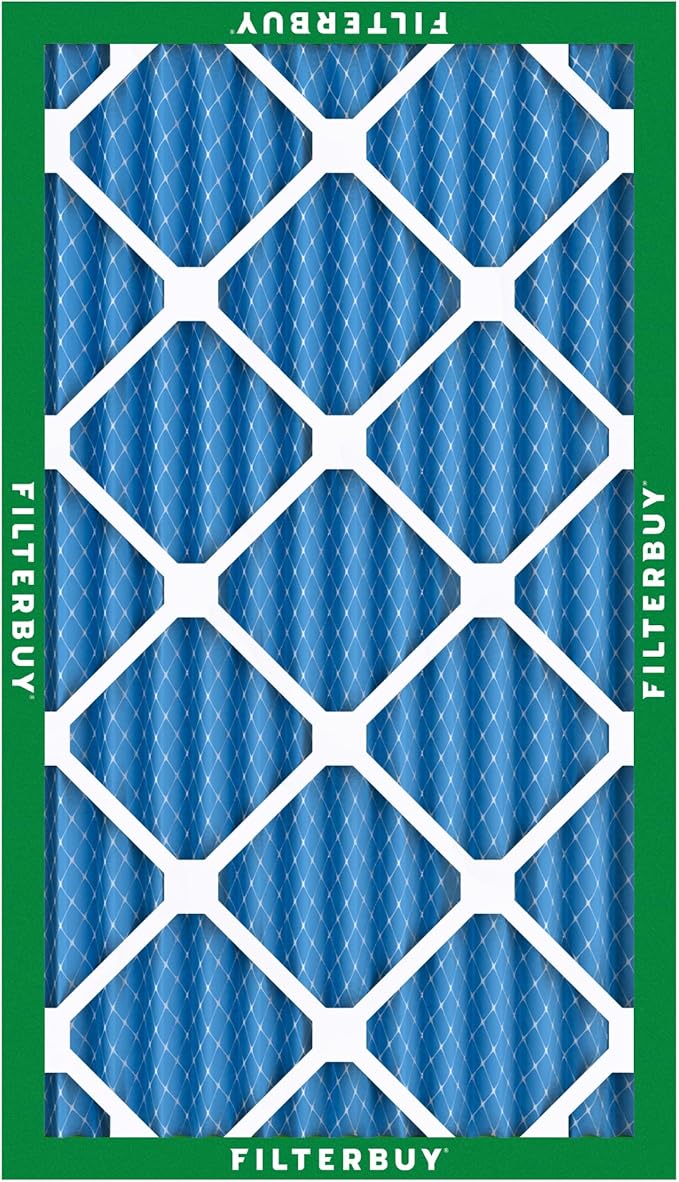 Filterbuy 14x25x2 Air Filter MERV 13 Optimal Smoke & Allergy Defense (4-Pack), Electrostatic Pleated HVAC AC Furnace Filters Replacement, Made in USA (Actual Size: 13.50 x 24.50 x 1.75)