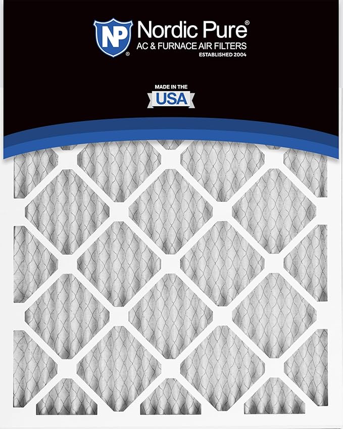 Nordic Pure 12x20x1 (Actual Size: 11 1/2 x 19 1/2 x 3/4) Pleated MERV 8 Air Filters 6 Pack
