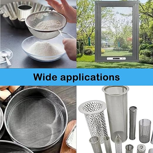304 Stainless Steel Mesh Screen#30Mesh -Size:15.7"x47.2"(40x120cm), for Home, Garden and Farm. Window or Door Filter, Guards Against Pests Like Mice, Snakes, and Rodents. Easy to Cut and Install.