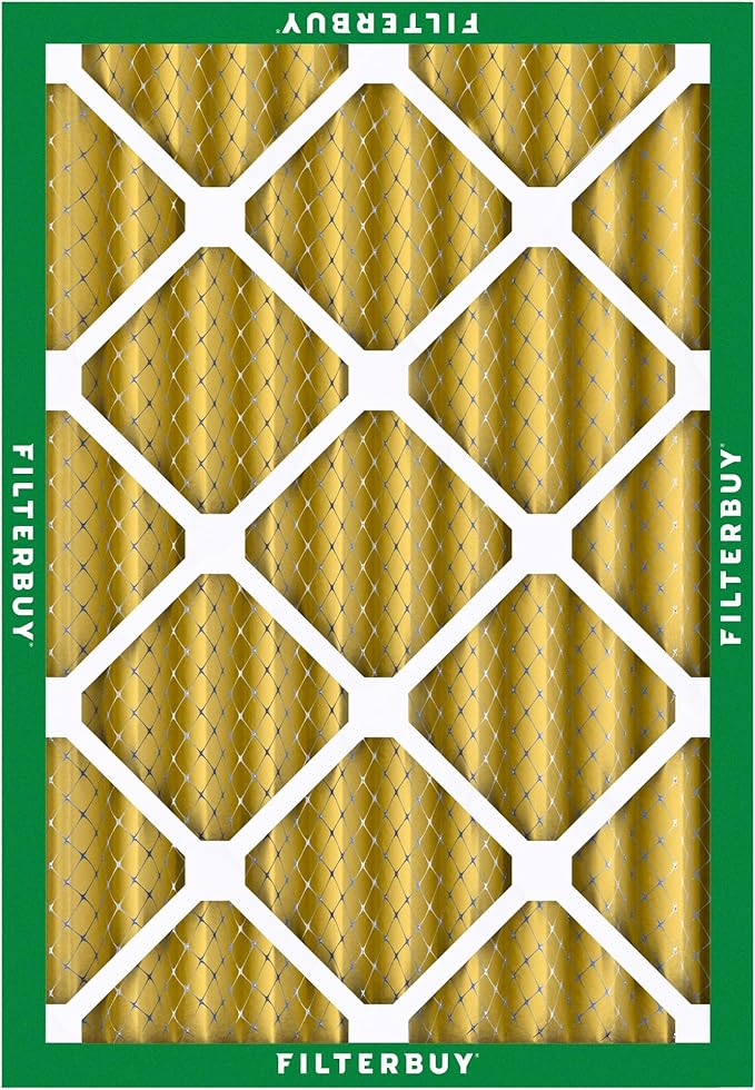 Filterbuy 18x24x4 Air Filter MERV 11 Superior Pet & Allergy Defense (2-Pack), Electrostatic Pleated HVAC AC Furnace Filters Replacement, Made in USA (Actual Size: 17.50 x 23.38 x 3.63)