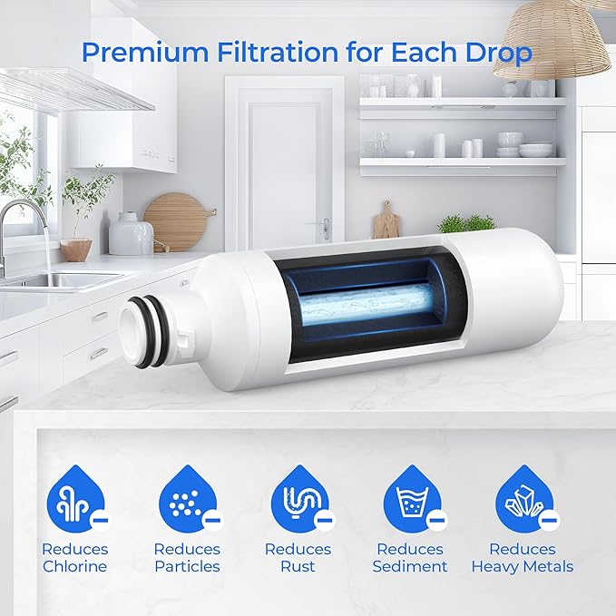 LMXS28626S Water Filter, Compatible with L-G LHFS28XBS, LFCS27596S, LFXC22526S, LFXC24726S, LFXS26596S, LFXS26973S, LFXS26973D, LFXS28968S,LHSXS2706S Water & Air Filter, 2 Pack