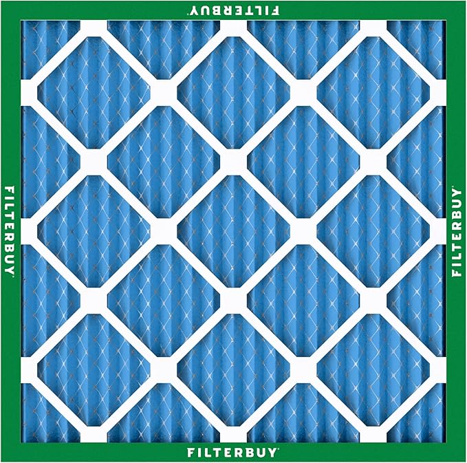 Filterbuy 21x21x1 Air Filter MERV 13 Optimal Smoke & Allergy Defense (3-Pack), Electrostatic Pleated HVAC AC Furnace Filters Replacement, Made in USA (Actual Size: 20.88 x 20.88 x 0.75)