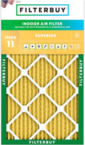 Filterbuy 12x25x1 Air Filter MERV 11 Superior Pet & Allergy Defense (1-Pack), Electrostatic Pleated HVAC AC Furnace Filters Replacement, Made in USA (Actual Size: 11.75 x 24.75 x 0.75)