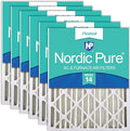 Nordic Pure 20x20x4 (Actual Size: 19 1/2 x 19 1/2 x 3 5/8) Pleated MERV 14 Air Filters 6 Pack