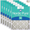 Nordic Pure 16x25x4 (Actual Size: 15 1/2 x 24 1/2 x 3 5/8) Pleated MERV 14 Air Filters 6 Pack