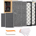 6-Pack HEPA Air Intake Filter & Upgrade Activated Carbon Cabin Air Filter Kit, Replacement for 2020-2025 Model Y Juniper Refresh Accessories (Premium/Performance), Replaces # 165837500A, 165837600A