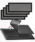 4 PCS Black Magnetic Vent Covers-5.5x12 Magnetic Air Vent Covers with Mesh Screen for Floor/Wall/Ceiling Registers-Easy to Install, Durable Design(Fits Registers 5"to7" Width x 12" to14"Length)