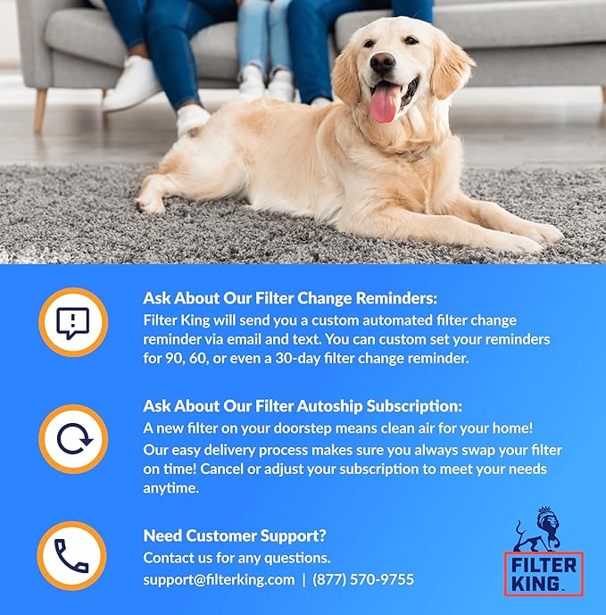 Filter King 34x14.5x1 Air Filter | 4-PACK | MERV 8 HVAC Pleated A/C Furnace Filters | MADE IN USA | Actual Size: 34 x 14.5 x .75"
