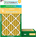 Filterbuy 12x20x4 Air Filter MERV 11 Superior Pet & Allergy Defense (2-Pack), Electrostatic Pleated HVAC AC Furnace Filters Replacement, Made in USA (Actual Size: 11.50 x 19.50 x 3.63)