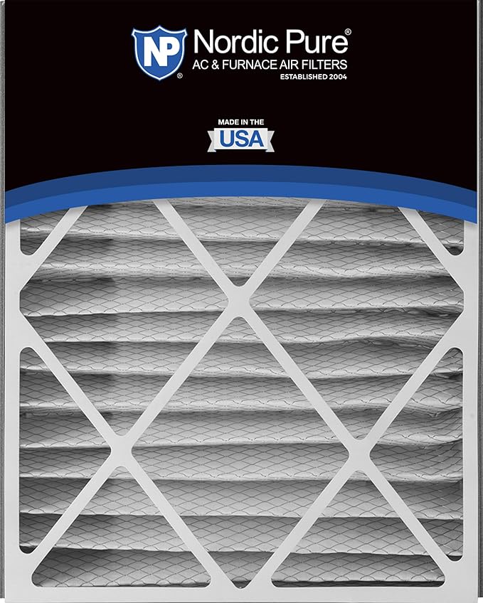 Nordic Pure 20x25x5 (Actual Size: 19 3/4 x 24 1/4 x 4 7/8) Air Bear Replacement 266649-102 MERV 15 Air Filter 1 Pack