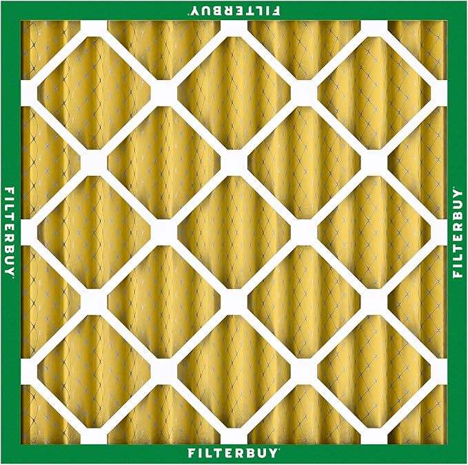 Filterbuy 24x24x2 Air Filter MERV 11 Superior Pet & Allergy Defense (1-Pack), Electrostatic Pleated HVAC AC Furnace Filters Replacement, Made in USA (Actual Size: 23.38 x 23.38 x 1.75)