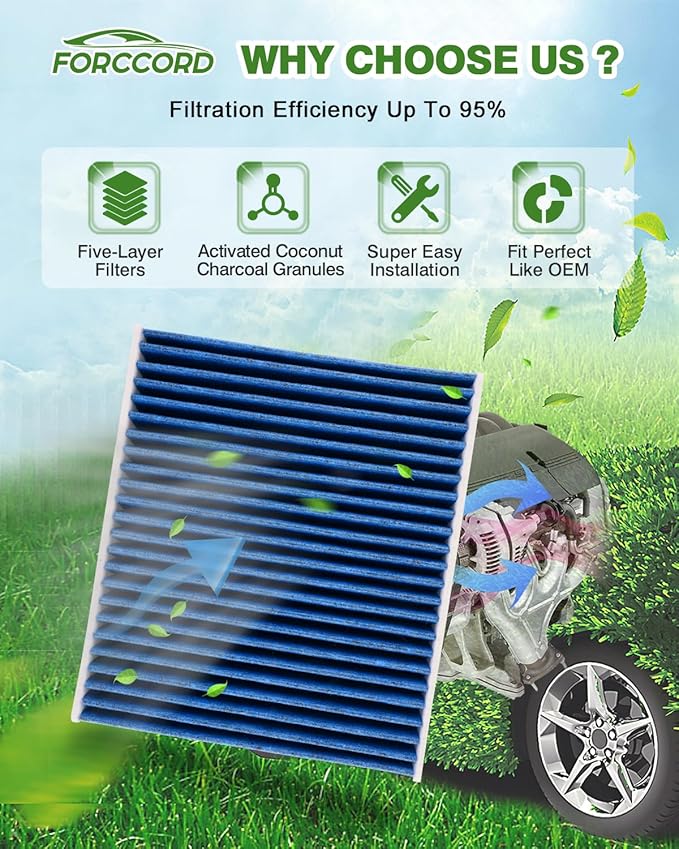 Cabin & Engine Air Filter Fit for Explorer 11-19, Flex 10-19, Fusion 10-12,Police Interceptor 14-18, Taurus 09-19, Lincoln MKS 10-16, MKT 10-19 Replacement CF11176 CA10242 Car Accessories