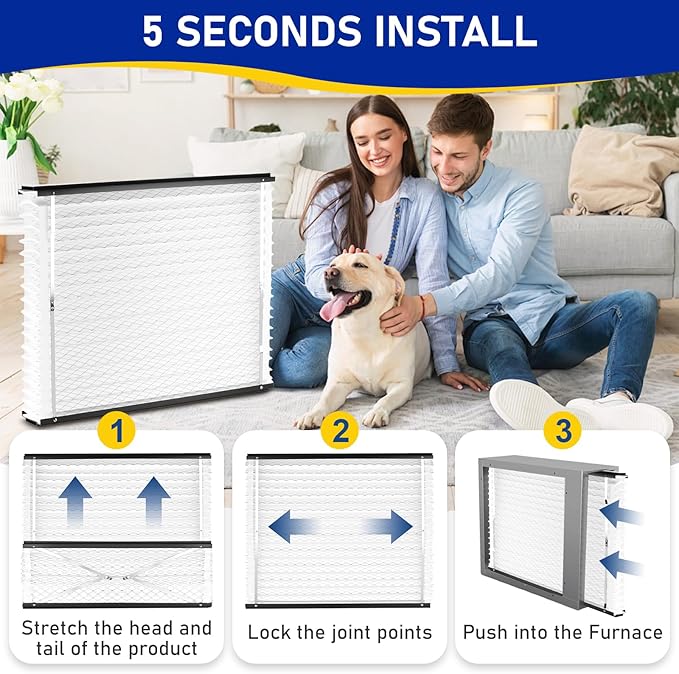 2Pack 413 Replacement Filter Compatible with Aprilaire Size: 16x25x4 MERV 13 Whole House Air Purifiers model:1410, 1610, 2410, 2416, 3410, 4400.Not fit for 1413 Upgrade Kit(Model 2140 or 2400)