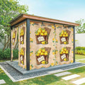 Lemon Outdoor Curtains for Patio Lemons in Baskets Summer Tropical Plant Brown Waterproof Outside Curtains with Grommet Top Weatherproof Curtain for Cabana Pergola Gazebo, 1 Panel, 54" W x 84" L