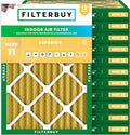 Filterbuy 24x28x2 Air Filter MERV 11 Superior Pet & Allergy Defense (12-Pack), Electrostatic Pleated HVAC AC Furnace Filters Replacement, Made in USA (Actual Size: 23.50 x 27.50 x 1.75)