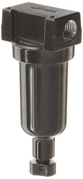 Parker 14F13BB Compressed Air Filter, Removes Particulate, Metal Bowl, Manual Drain, 5 Micron, 24 scfm, 1/4" NPT