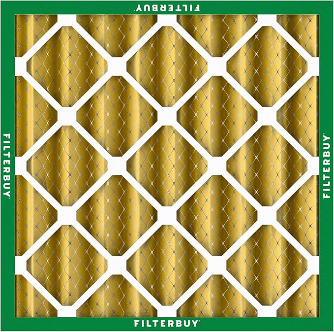 Filterbuy 24x24x4 Air Filter MERV 11 Superior Pet & Allergy Defense (12-Pack), Electrostatic Pleated HVAC AC Furnace Filters Replacement, Made in USA (Actual Size: 23.38 x 23.38 x 3.63)