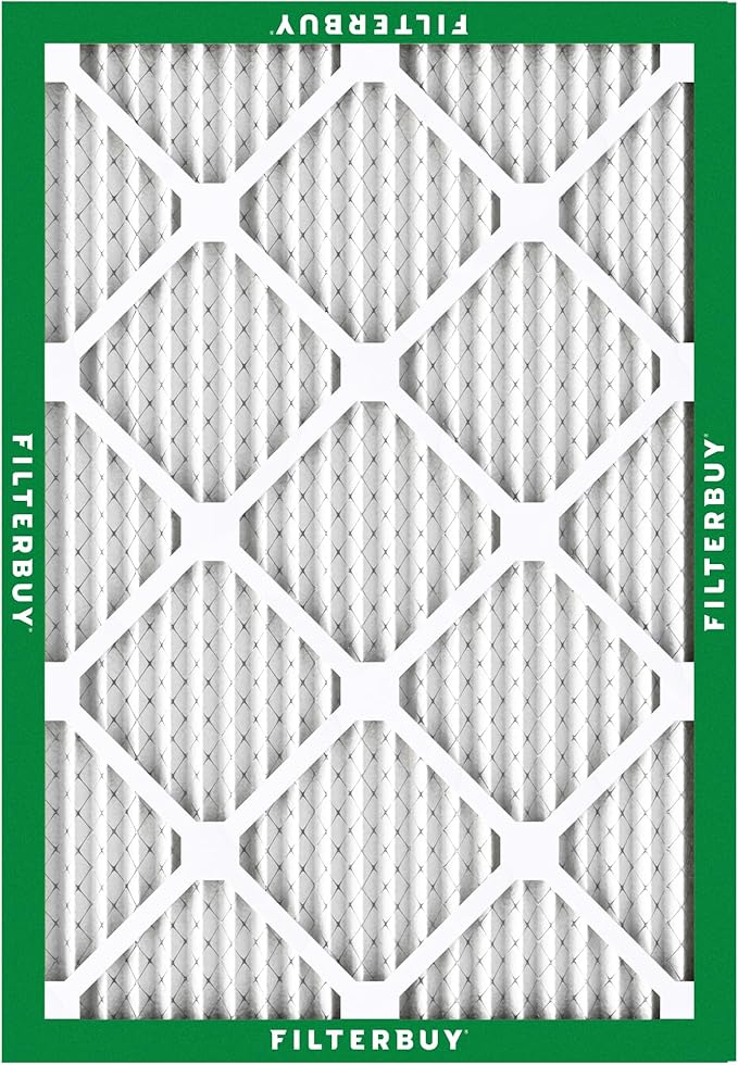 Filterbuy 17x21x1 Air Filter MERV 8 Essential Dust & Allergy Defense (12-Pack), Electrostatic Pleated HVAC AC Furnace Filters Replacement, Made in USA (Actual Size: 16.50 x 20.50 x 0.75)